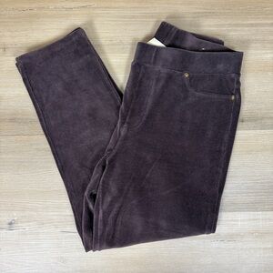 MICHAEL Michael Kors Dark Brown Pull-On Stretch Corduroy Pants, Large